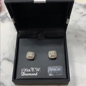 Sterling Silver 1/10ct. Diamond Earrings